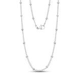 Halsketten für Frauen - Kubanische Gliederkette mit Perlen