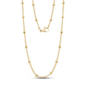Halsketten für Frauen - Goldperlen-Kubanische Gliederkette